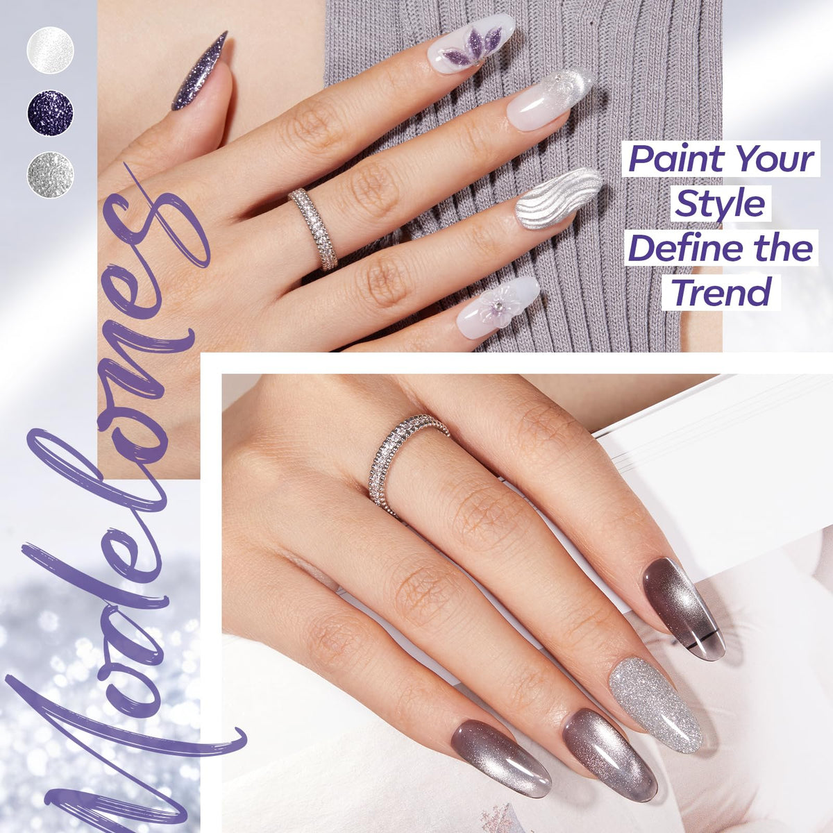 modelones jelly white gel polish bottle front view