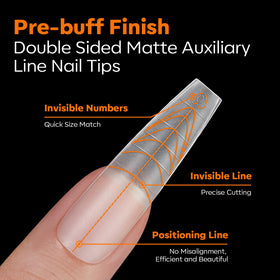 modelones Long Coffin Nail Tips packaging