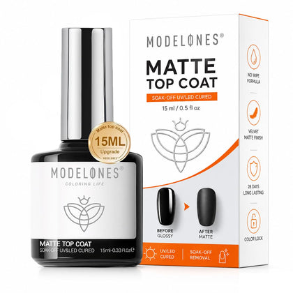 modelones Matte Gel Top Coat 15ML front view