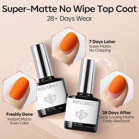 modelones Matte Gel Top Coat velvet finish example