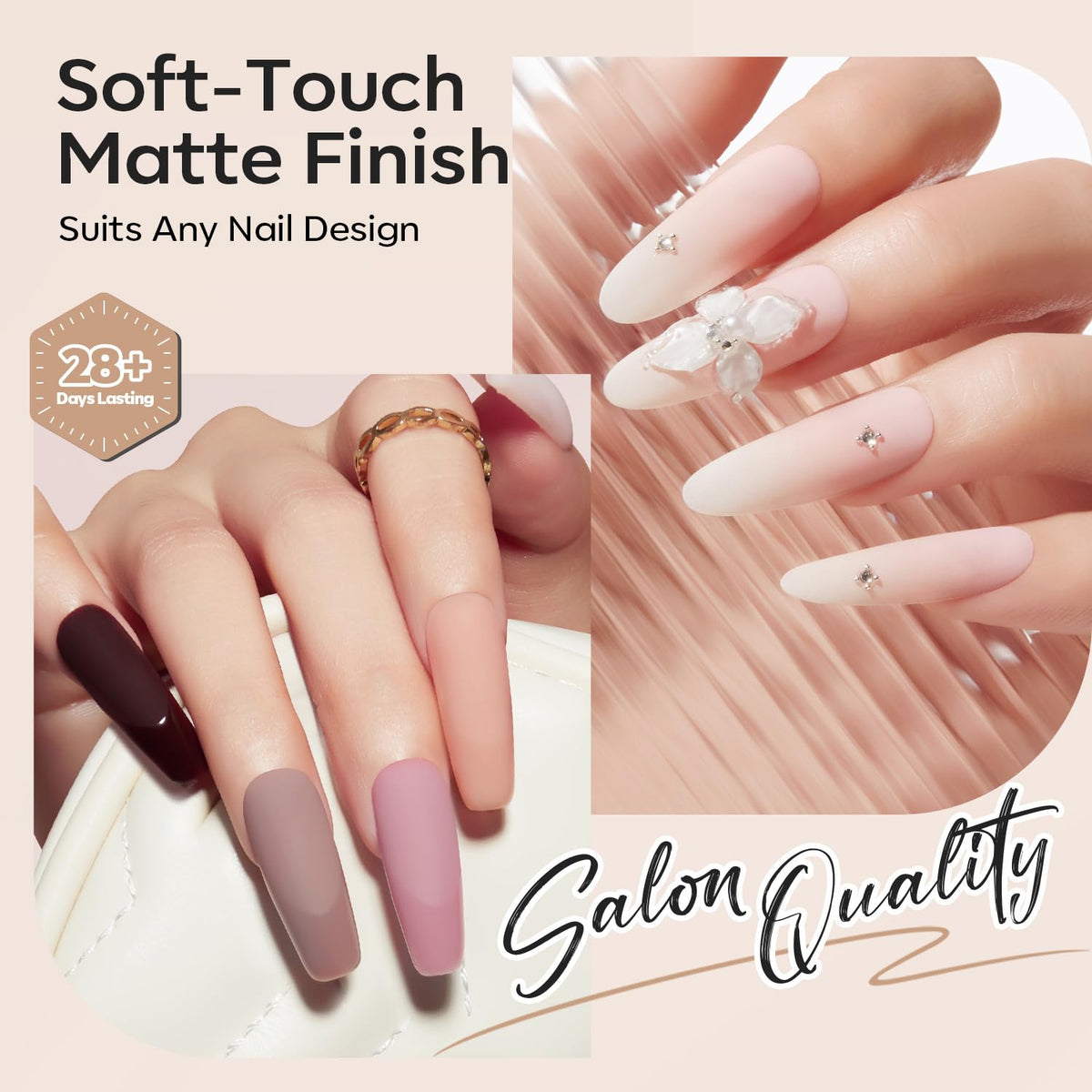 modelones Matte Gel Top Coat with chrome powders