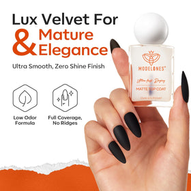 modelones Matte Top Coat Nail Polish 15 ml bottle side view