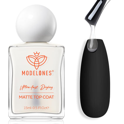 modelones Matte Top Coat Nail Polish 15 ml front view
