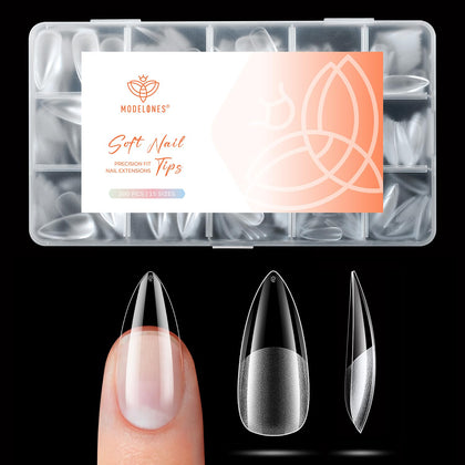Modelones Medium Stiletto Nail Tips 360pcs front view