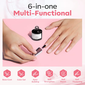 modelones Milky Pink Builder Nail Gel application on nails