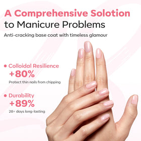 modelones Milky Pink Builder Nail Gel on a nail art display