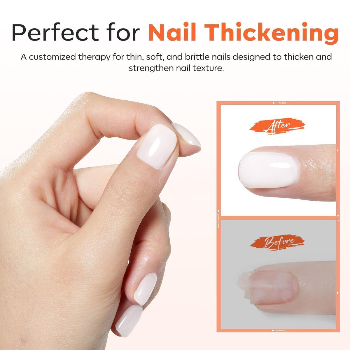 modelones Milky White Builder Nail Gel with UV lamp