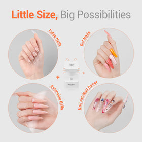 modelones Mini UV Nail Lamp lightweight design in beauty bag