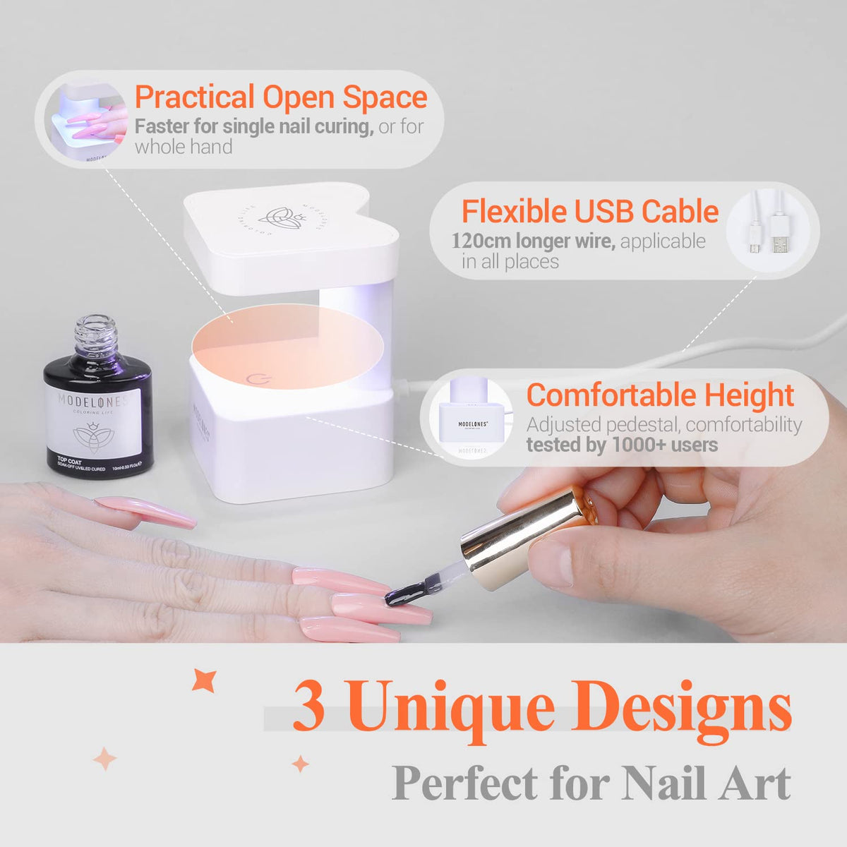 modelones Mini UV Nail Lamp packaging for gifting