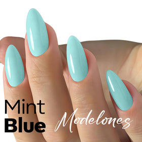 modelones Mint Blue Gel Nail Polish 15ml bottle side view