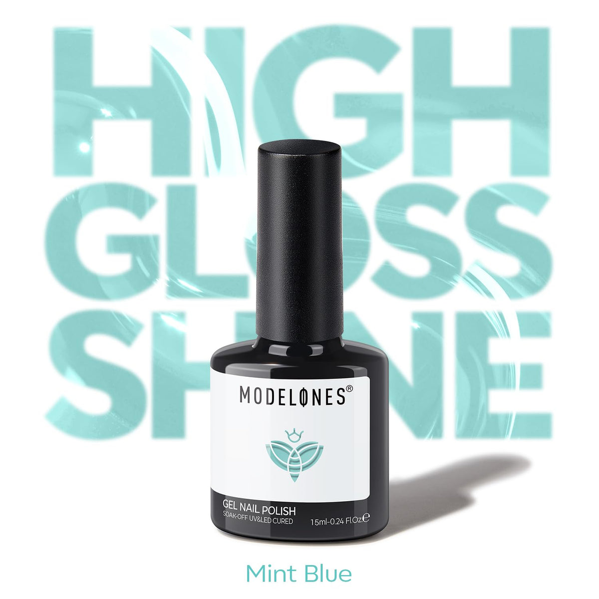 modelones Mint Blue Gel Nail Polish 15ml packaging