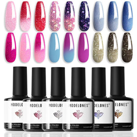modelones Mood Gel Nail Polish Set 6 colours front view