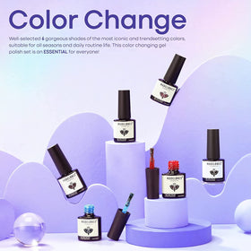 modelones Mood Gel Nail Polish set with glitter finish