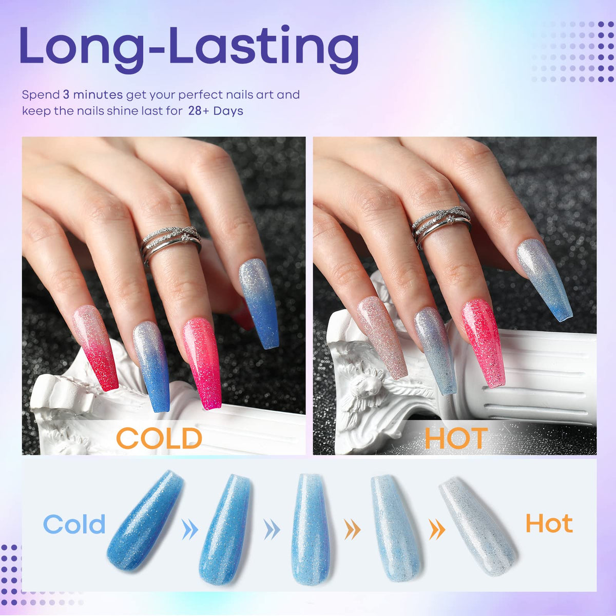 modelones Mood Gel Nail Polish temperature changing effect