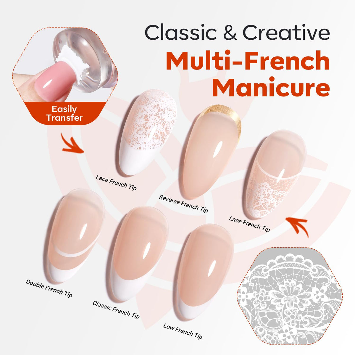 modelones nail art brush and scraper included in the kit