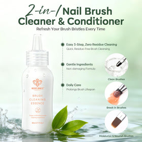 Modelones Nail Art Brush Cleaner & Restorer 2.71 Fl.Oz bottle with cap