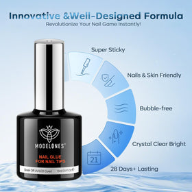 modelones Nail Gel Glue texture demonstration