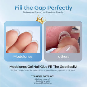 modelones Nail Gel Glue with nail art tools