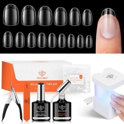 modelones Nail Gel Kit including UV lamp and nail tips