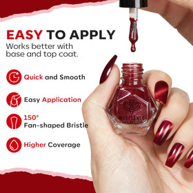 modelones nail polish applied on nails showcasing vibrant colour