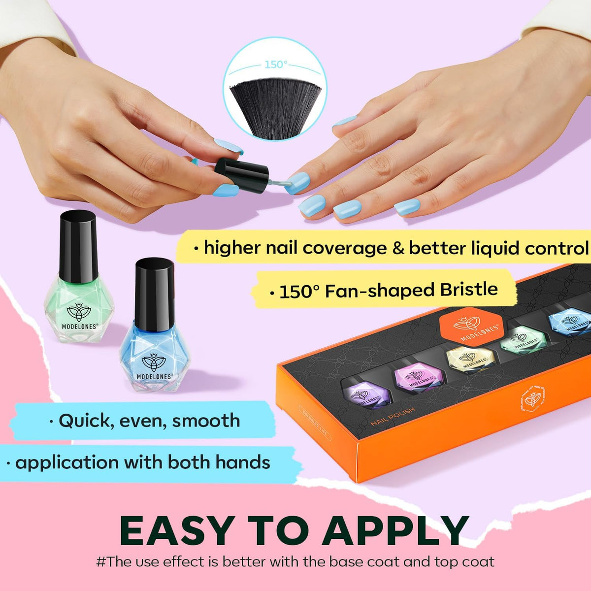 modelones nail polish in various macaron shades