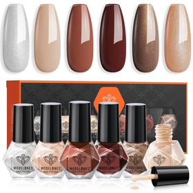 modelones Nail Polish Set 6 Colours front view with packaging
