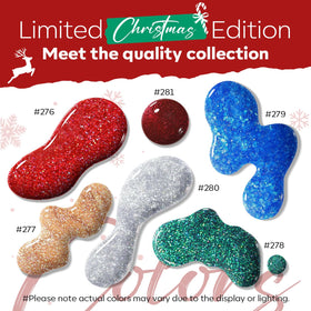 modelones nail polish set displayed with holiday decorations
