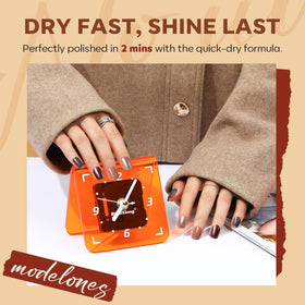 modelones Nail Polish Set maroon and shimmer brown colours