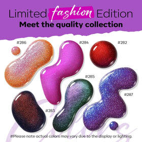 modelones Nail Polish Set on a festive background