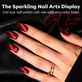 modelones nail polish set with glitter and shimmer red shades