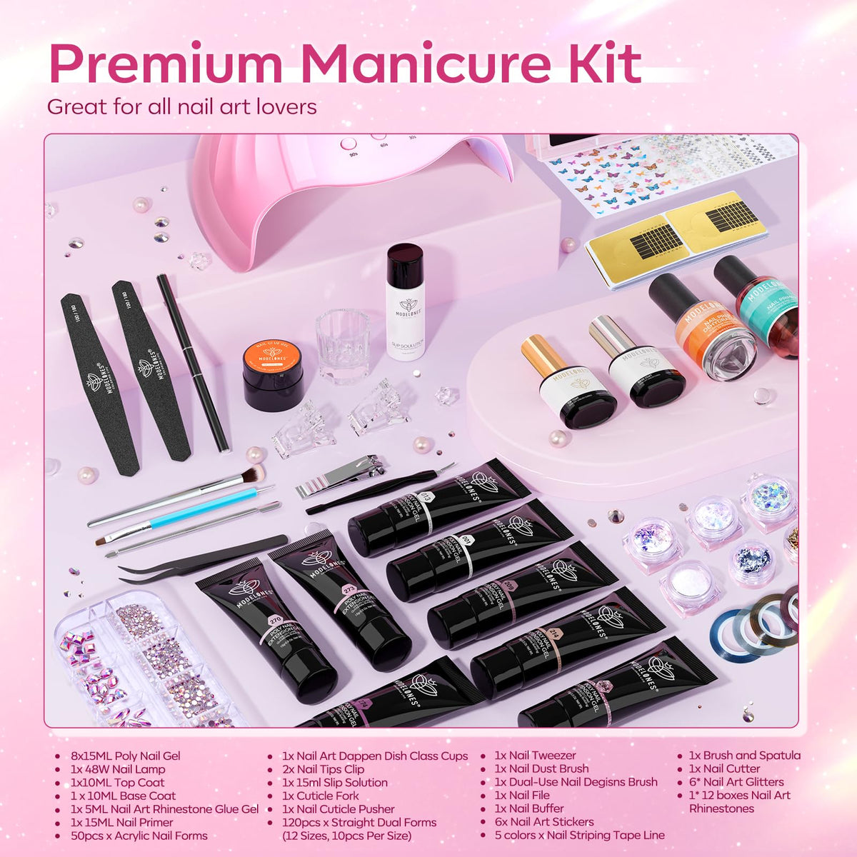 modelones nail prep and base coat products