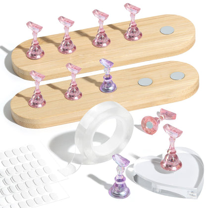 Modelones Nail Stand Set including magnetic holders and wider bases