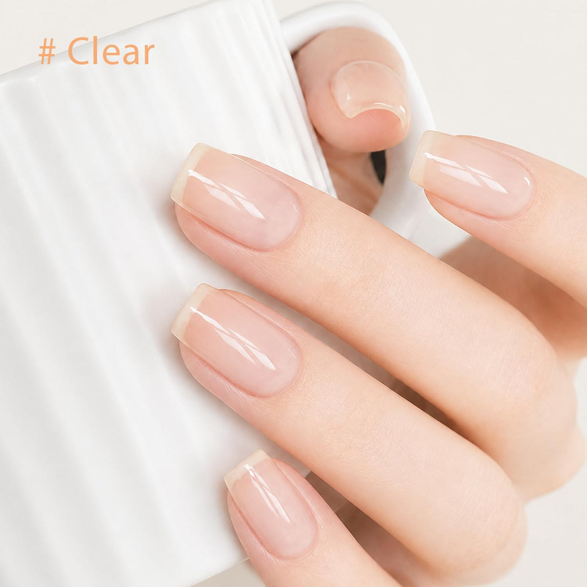 modelones Nail Strengthener and Growth clear hardener applied on nails