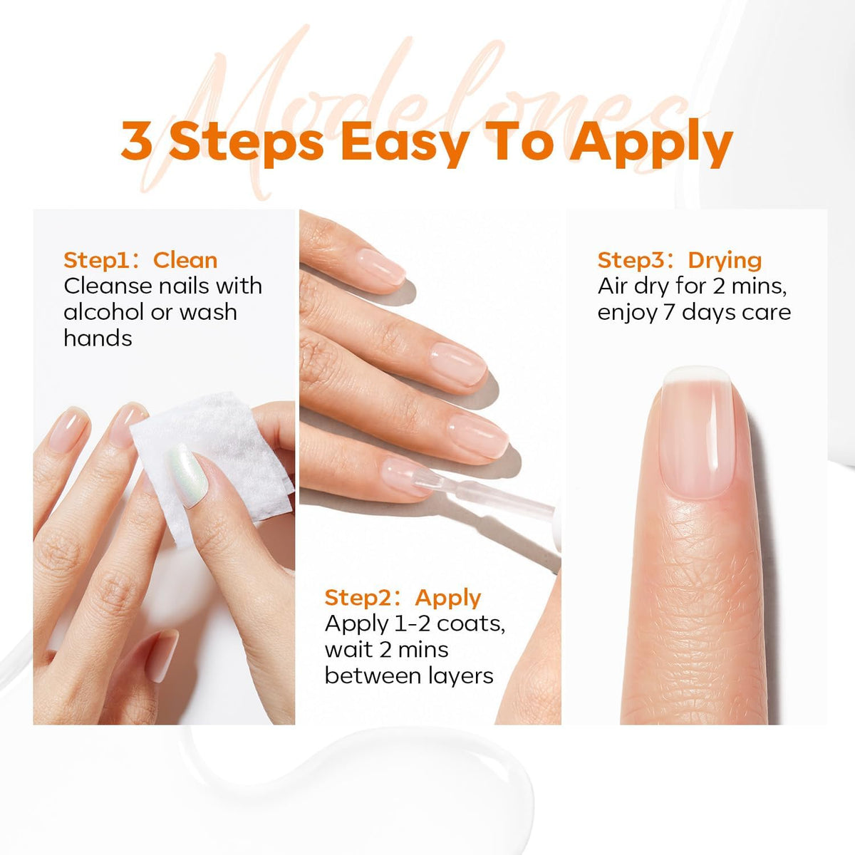 modelones Nail Strengthener and Growth clear hardener lifestyle shot