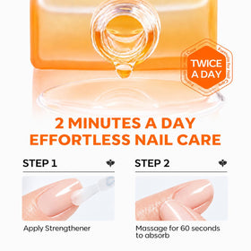 Modelones Nail Strengthener and Growth Oil 15ml on a vanity