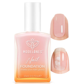 Modelones Nail Strengthener Peachy Pink Nail Polish front view