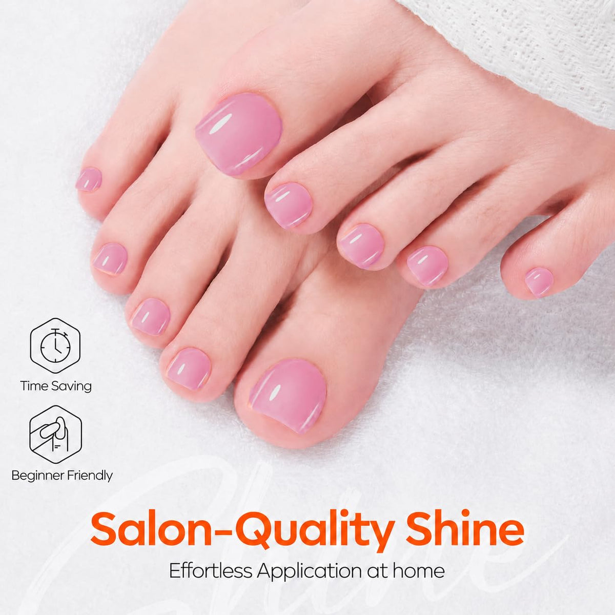 modelones Nail Strengthener purple pink application on nails