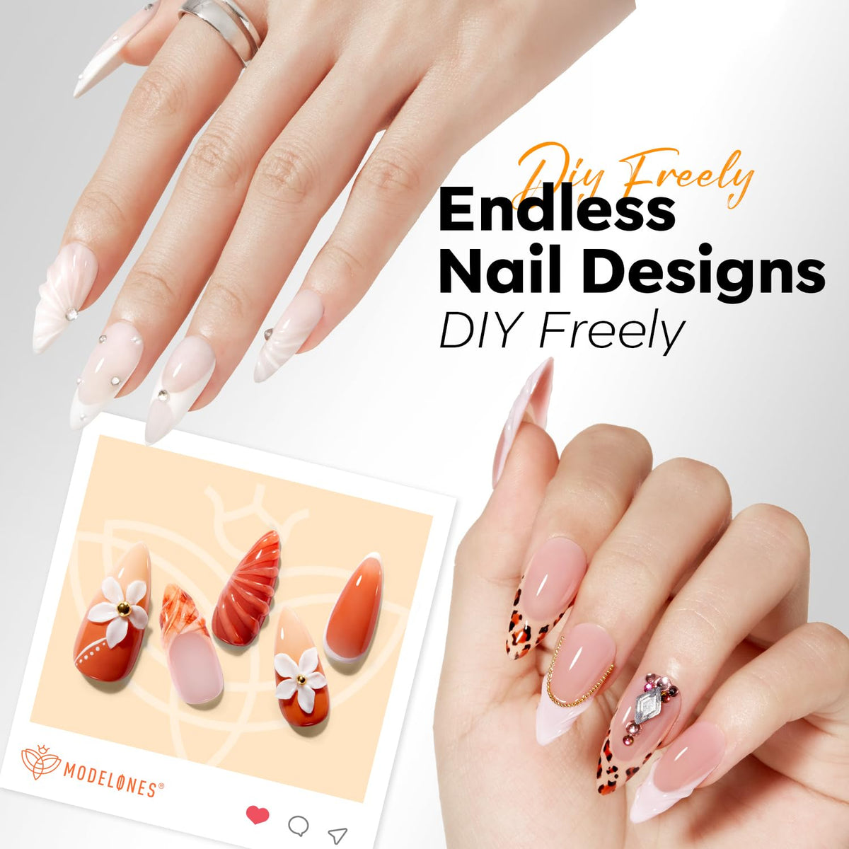 Modelones nail tips packaging with 360pcs