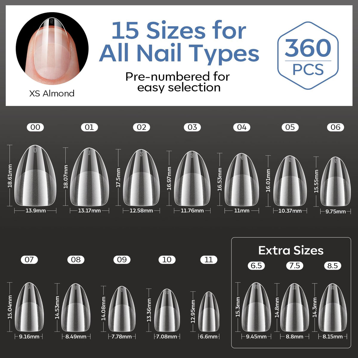 modelones nail tips showing break resistant feature