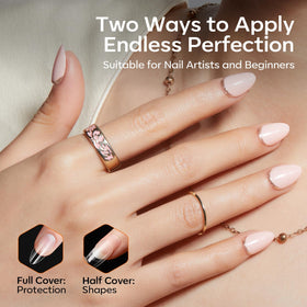 modelones nail tips with gel polish application