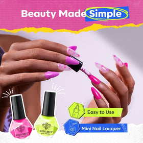 modelones Neon Nail Polish Set on a nail art display