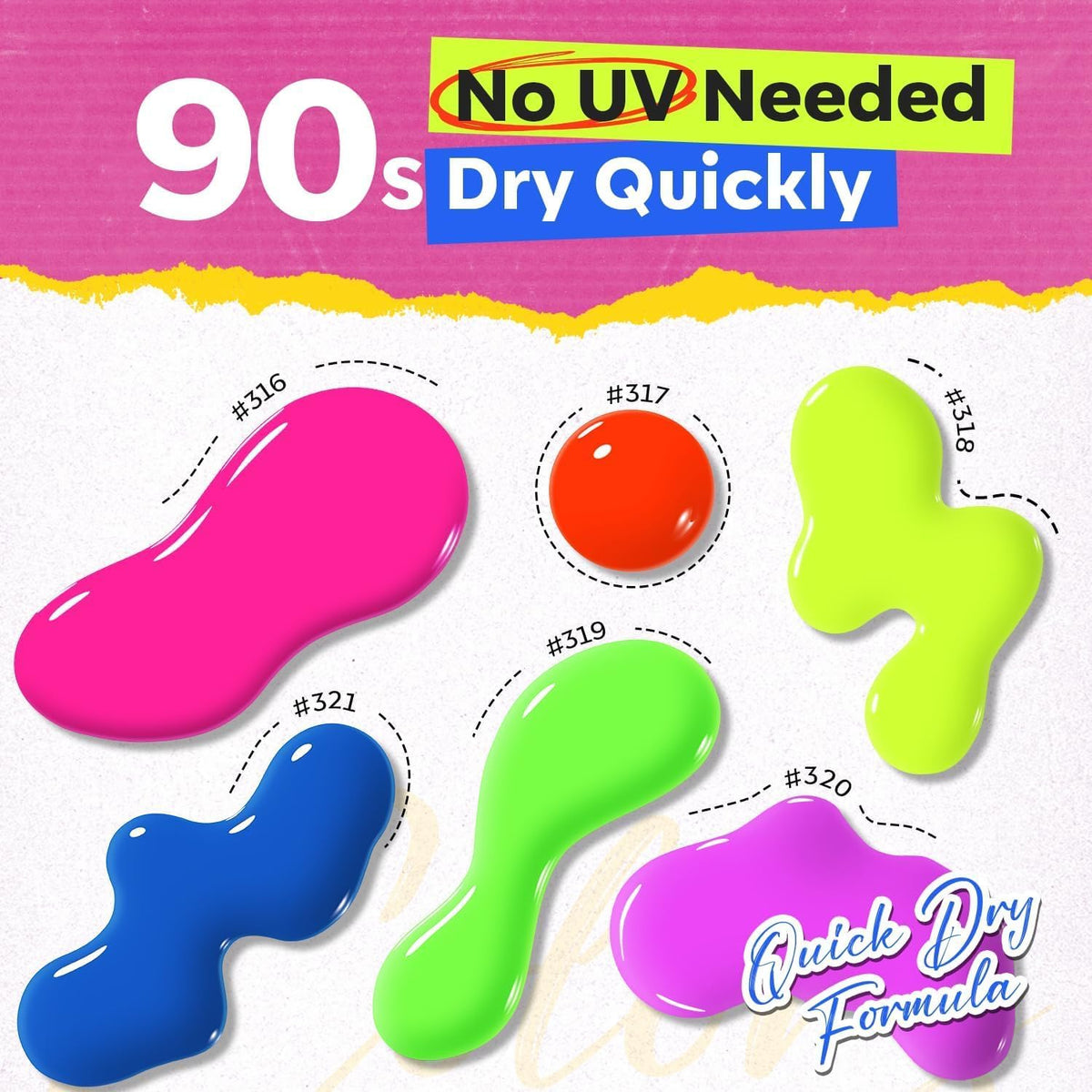 modelones Neon Nail Polish Set packaging