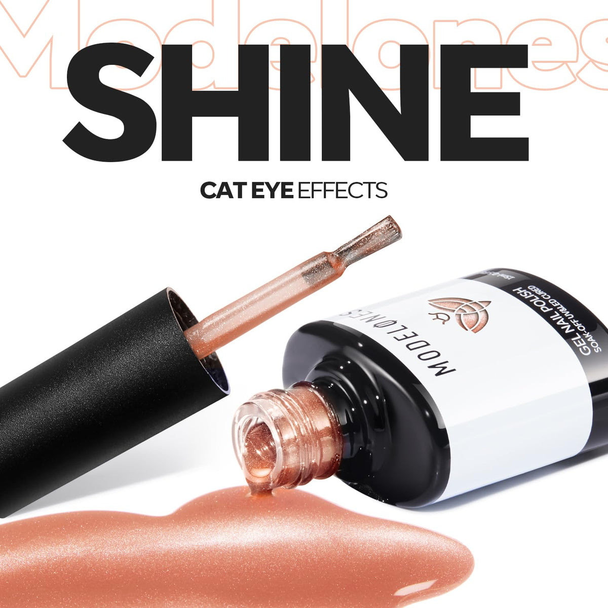 modelones Nude Cat Eye Gel Nail Polish 15ML with base colours