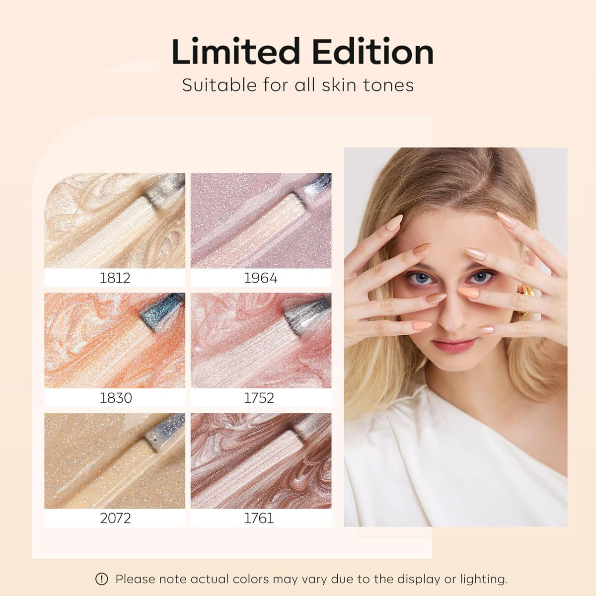 modelones Nude Gel Nail Polish application on nails