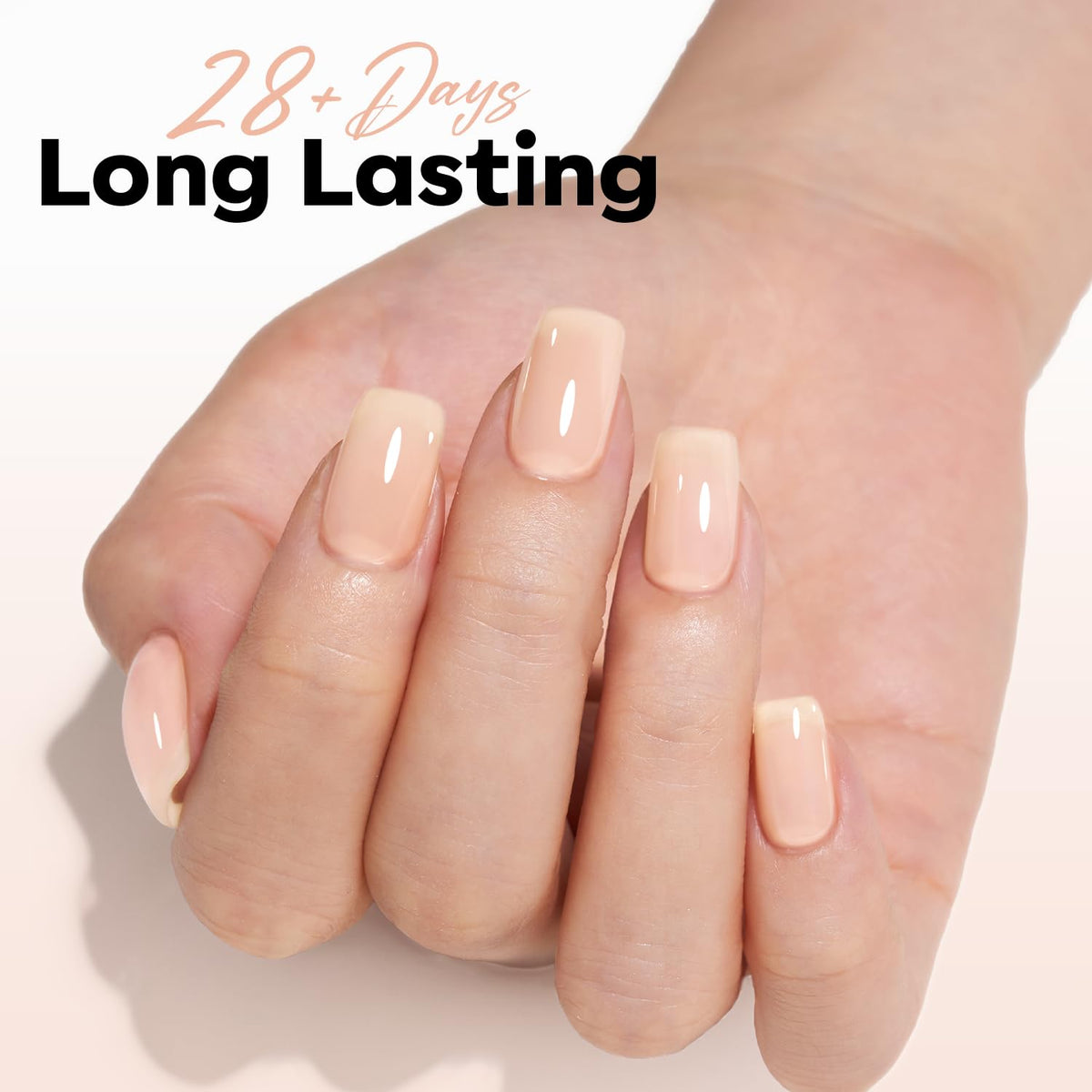 modelones Nude Gel Nail Polish applied on nails