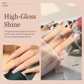 modelones Nude Gel Nail Polish Set featuring brown shade