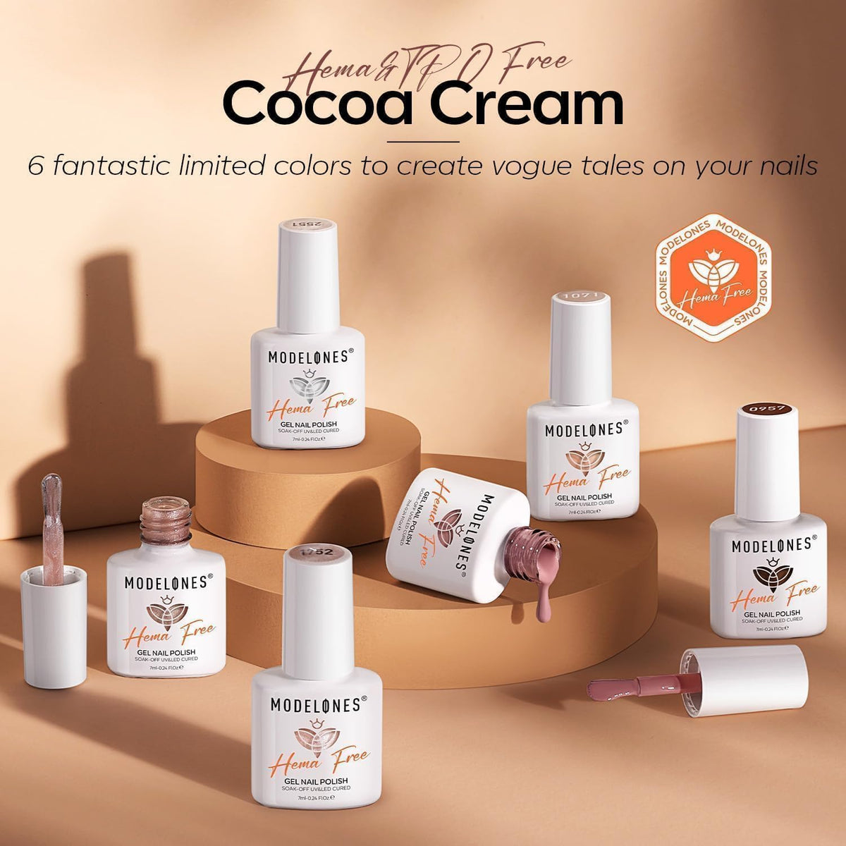 modelones Nude Gel Nail Polish Set in a gift box