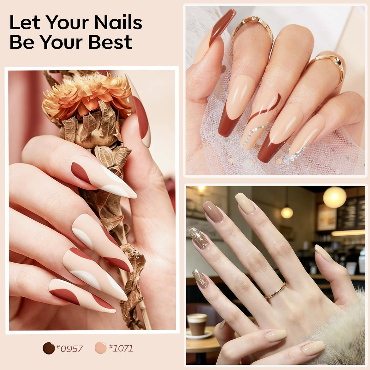 modelones Nude Gel Nail Polish Set shades displayed