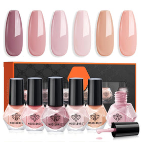 modelones Nude Pastel Nail Polish Set with six bottles