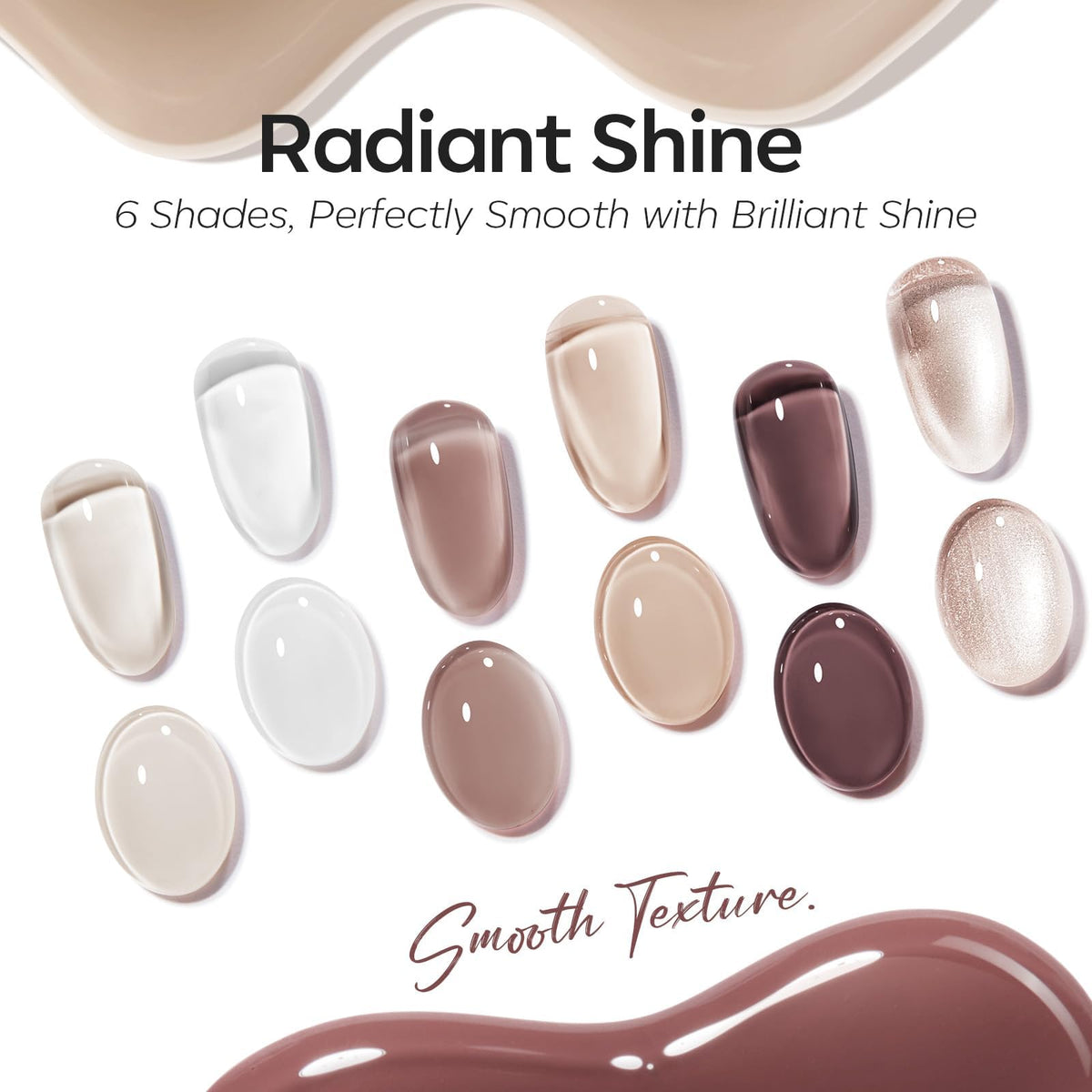 modelones nude white gel polish bottles arranged